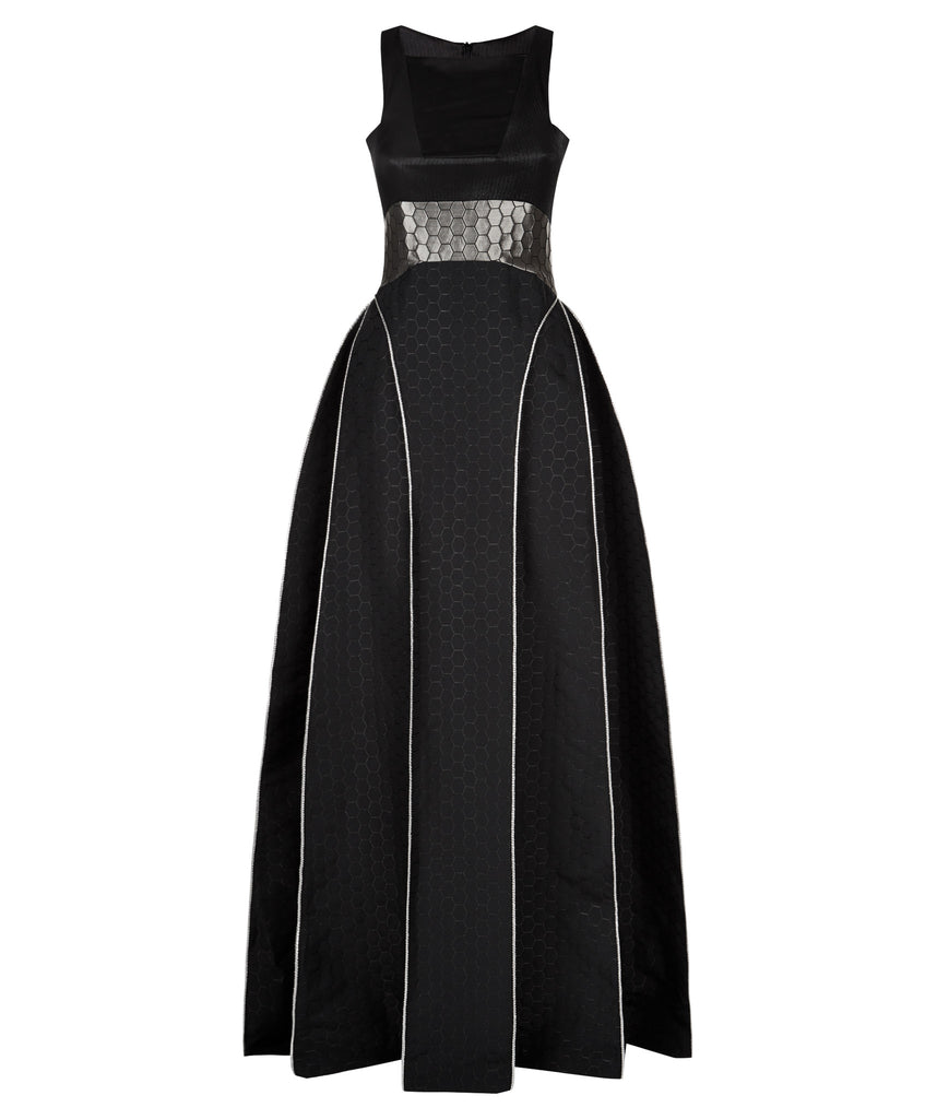 170114B -Black Burgundian Dress
