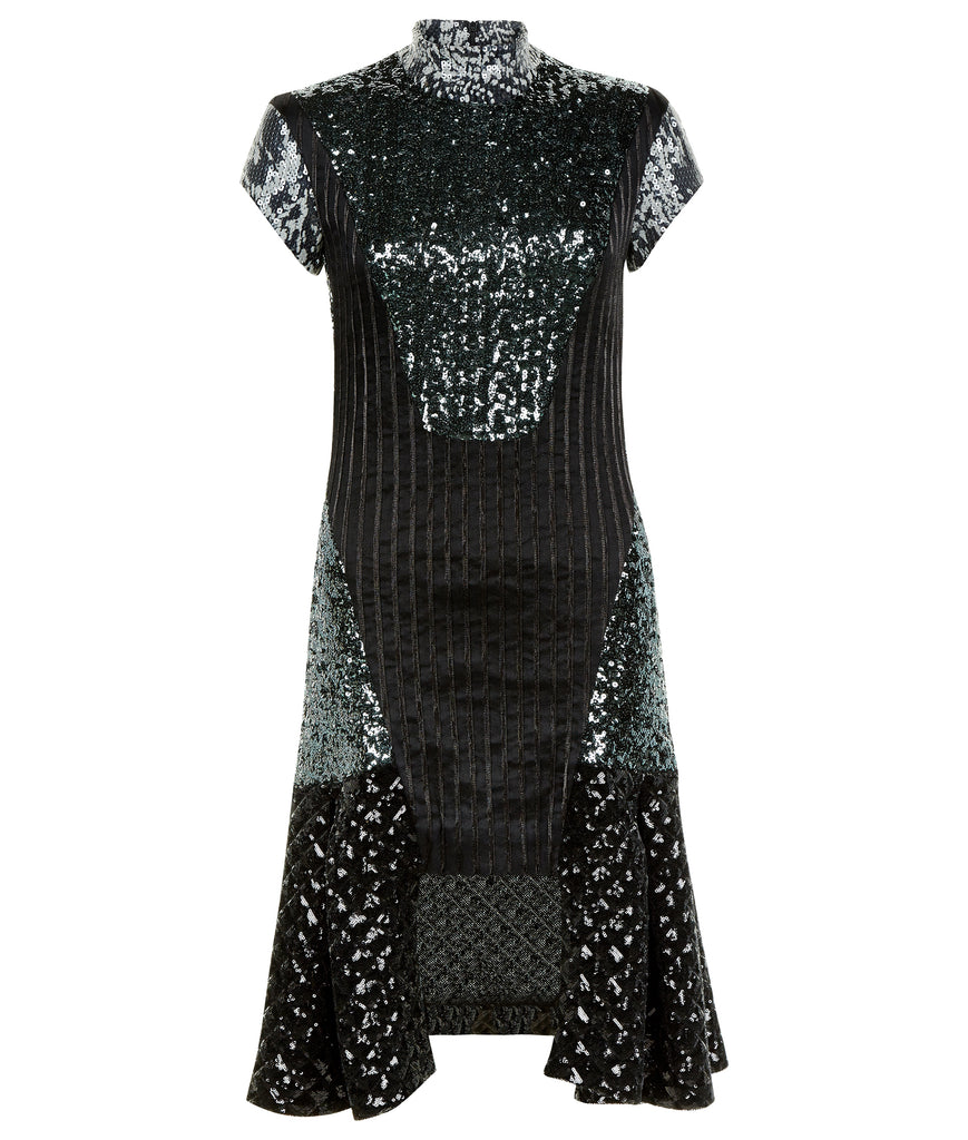 170601B -Black Shiny Dive Dress