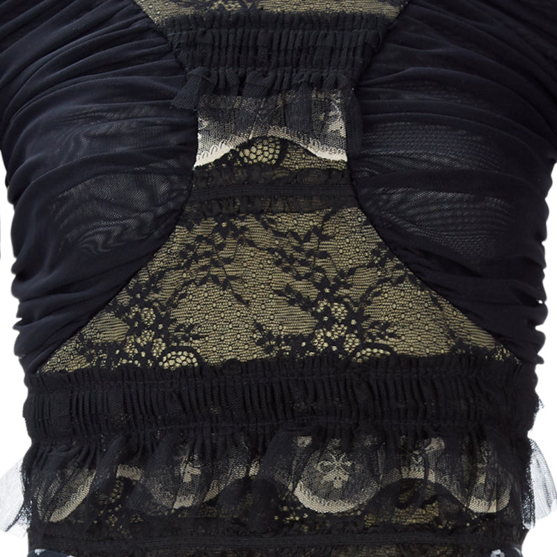 180102C -Printed Ruched Dress