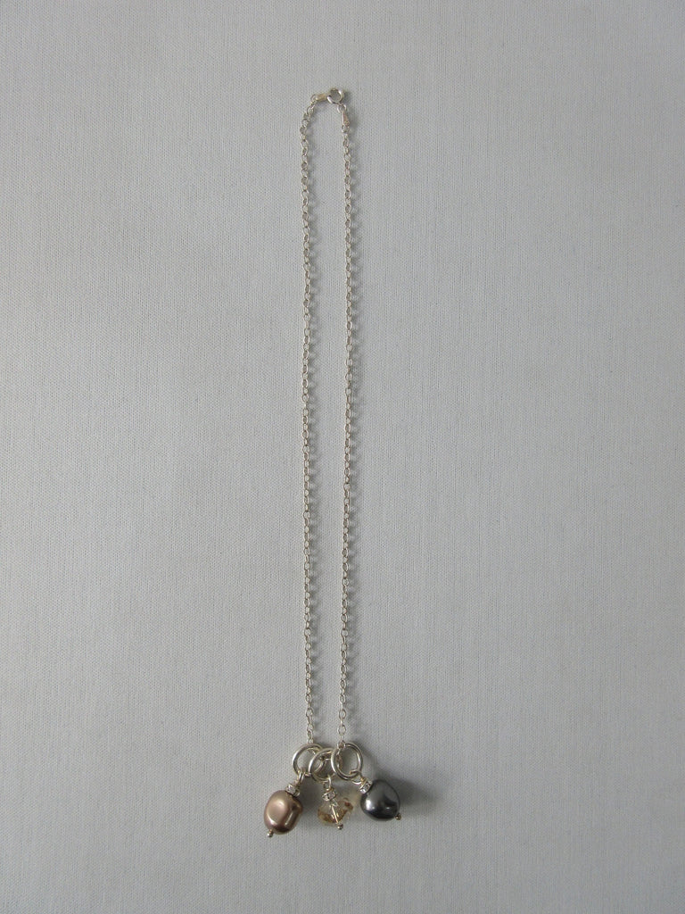 20A56 -Karyn Chopik Double Swarowski Pearl Necklace