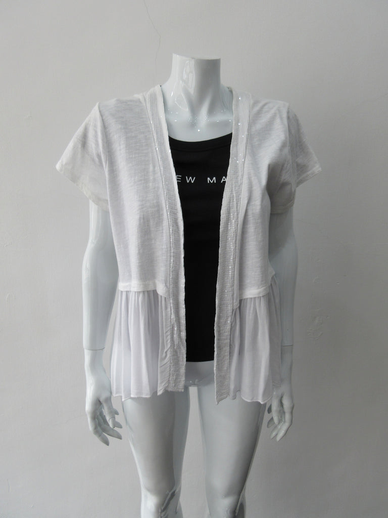 20ANG03 -Angela Mara Basic Cardigan Pearl White