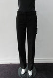 Black Stretch Trouser. Fully tailored. Lower waist black trouser with slight stretch for comfort & ease. Size 8