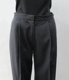 0500-2 -Pleated Charcoal Trouser
