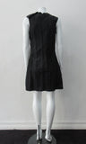 Black Flap Shoulder Dress. The ideal little black sleevelss dress featuring assymetric styling with piping. CB invisible zipper. Fully lined. Size 8