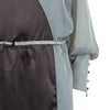 Drawstring Dress long chiffon grey gray black pink front close-up image photo picture