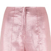 Pink Bell Trouser pants slacks bottoms shiny metallic front image close-up photo picture