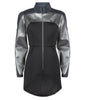 Black Trimmed Jacket coat outerwear black silver heavy front image photo picture