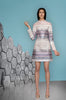 Triangle Dress long sleeve blue purple pink white model image photo picture