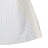 Hexagon Teir Panel Dress a-line short sleeve white silver front close-up image photo picture