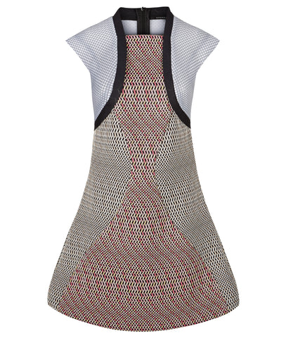 170104C -Hexagon Teir Panel Dress