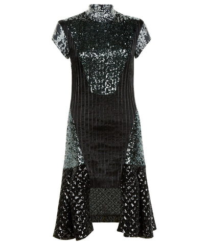 170604B -Printed Drop Shoulder Dress