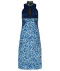 Zoom Dress long formal eveningwear sleevelss blue, stretch hexagon sequin sparkle front image photo picture