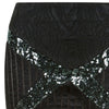 Dark X Skirt black stretch silver sequin contrast front close-up image photo picture