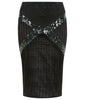 Dark X Skirt black stretch silver sequin contrast front image photo picture
