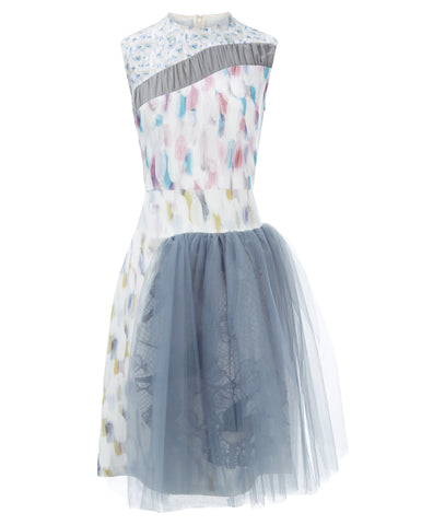 180104C -Print Side Curve Dress