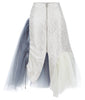 Curve Panel Skirt beige blus sparkle zipper contrast grey gray tulle side image photo picture