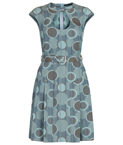 190104C -Print Round Waist Dress