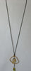 Gold Stone Ring black cord bent ring beads full image photo picture
