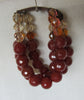 Coffee brass coloured beaded bracelet copper attachment image photo picture