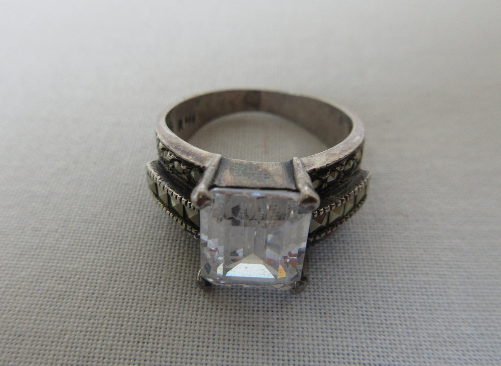 Rectangular Stone Cut Ring glass image photo picture
