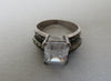 Rectangular Stone Cut Ring glass image photo picture