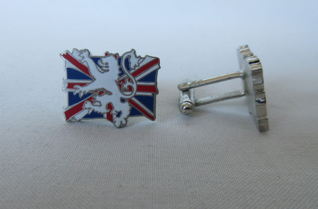Mag Mouch Union Jack cufflinks unisex lion side view image photo picture