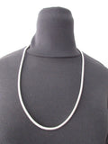Double Magnetic Attaching Necklace, Metallic silver colour necklace with magnetic tips for attachment/seperation, Metal unknown, probably stainless steel