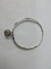 Karyn Chopik Suspended Stone Bracelet, Sterling Silver with Movable Stone Crystal Size M, 6.5cm interior diameter Size L, 7.0cm interior diameter, Made in Canada
