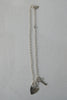 Karyn Chopik Silver Heart & Key Necklace, Item Number N1130, Sterling Silver. Full length 46cm. 50 grams approximate weight. Made in Canada