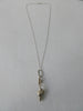 Karen Chopik Thin Chain Seashell Necklace, Large Seashell and Crystal ring combination. Sterling Silver, Max closed length 39.5cm. 40 grams approximate weight. Made in Canada
