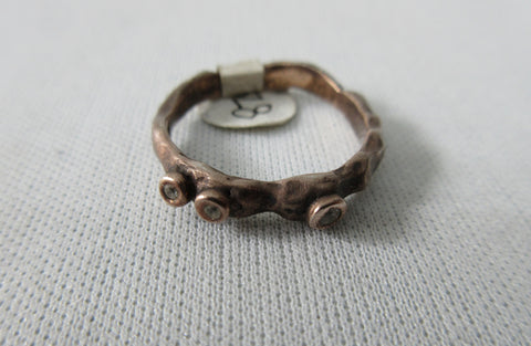 20A49 -Karyn Chopik 6 Ring Coin & Key Bracelet