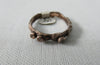 Copper Twisted Ring with 3 Coloured Stones. 3 Coloured Mini-stones on each ring. All size 8, 30g approximate weight. Copper, Stainless Steel and Mixed Alloys