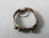 Copper Twisted Ring with 3 Coloured Stones. 3 Coloured Mini-stones on each ring. All size 8, 30g approximate weight. Copper, Stainless Steel and Mixed Alloys