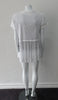 Comfortable fine knit open style cardigan with clear sequin front panel. Soft pleating below waist completly around, CB Length 68cm. 200g approximate weight, Art. 14003, 100% Cotton, Machine Wash, Hang Dry only,  Made in Italy