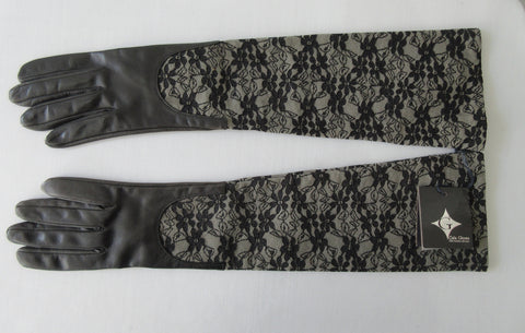 20G12 -Taupe Floral Cutout Gloves