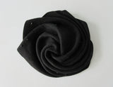 Olka Hats Black Felt Twirled Mini Black Felt Twirled with Black Rinestones, and elastic for chin. Retro style can be worn on top or side of head. 20cm x 21cm inside diameter. 30g approximate weight. Made in Canada