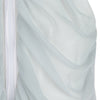 Sheer Gathered Top. Sleevless top in thick white scuba with lower side panel mesh trim. Covered silky sheer mesh gathered over top, attaching to collar. CB invisible zipper. Length from CB neckpoint 54cm. 100g approximate weight.
