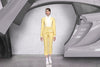 Yellow Mixed Jacket Catwalk Image beige white photo picture